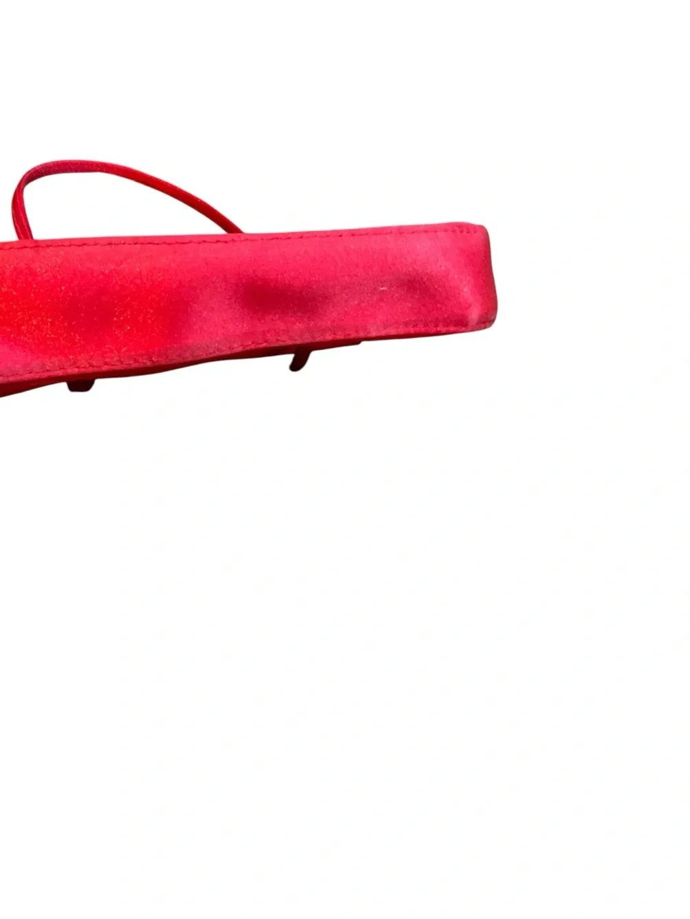 XOXO Red Satin Top-Handle Clutch with Silver X Accent